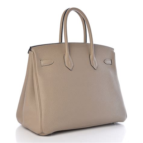 HERMES Togo Birkin 35 Gris Tourterelle 